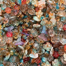 100g Glass beads lot jewelry making mix variety bead supplies Read Description