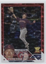 2023 Topps Series 1 Red Foil 32/199 Steven Kwan #116 0ly5
