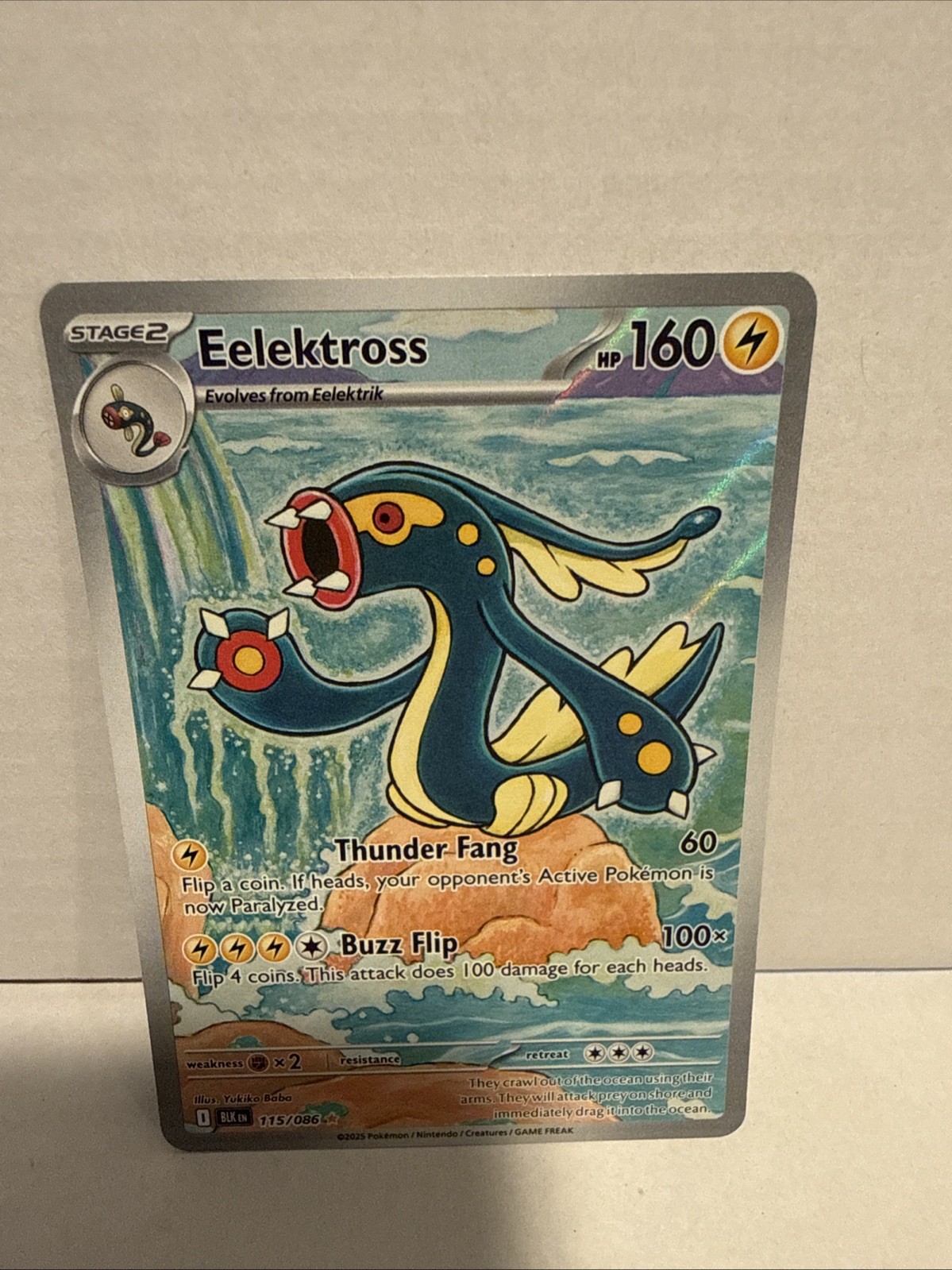 Pokemon Eelektross Holo Black Bolt 115/086 Sv: Black Bolt NM/M Condition