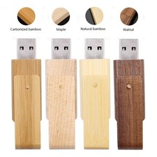 Memory Swivel Key Thumb U Disk Flash Drive USB Stick Storage 64GB 32GB Wooden