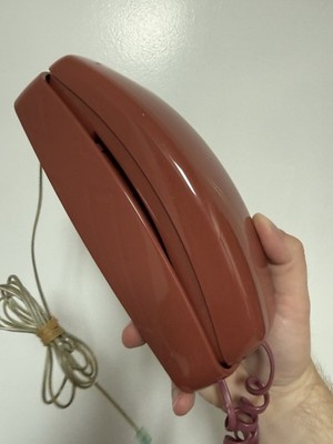 Trim Line telephone Vintage AT&T Mauve 1980s Push Button Wall Mount Landline 210