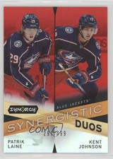 2022 Synergy Synergistic Duos Star-Rookie Red /499 Patrik Laine Kent Johnson 5b7