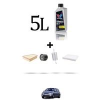 Hoffcar Wartungsset 4 Filter Und 5L ÖL FüR Renault Clio II 1.4 16V 70KW Ab 20