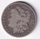 1901 O Morgan Silver Dollar 1$ Coin 90% Silver #955