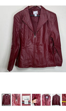 East 5th Womens Genuine Leather Jacket Dark R...