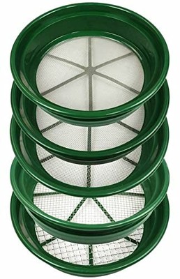 Sluice Monkey 5 Pack of Large 1/2'', 1/4'', 1/8'', 1/12'', 1/20'' Mesh Screen Gold Pa