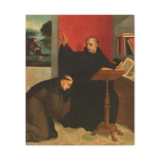 Correa de Vivar, Juan - San Benito bendiciendo a San Mauro - Canvas Wall Art