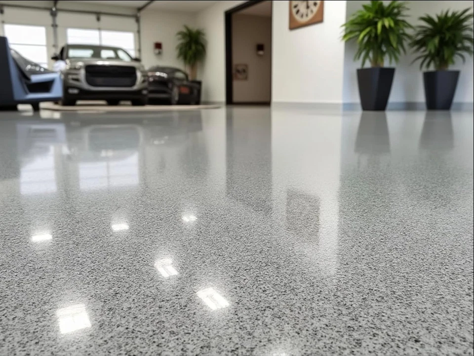 Resina epoxi de piso transparente para garajes, sótanos, almacenes, tiendas minoristas y Mo Foto 4 de 4