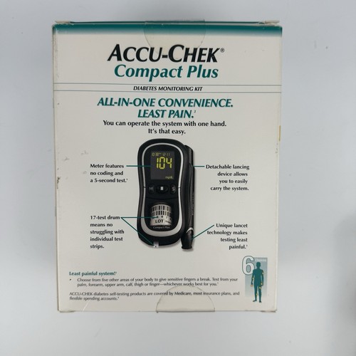 Accu Check Compact Plus Blood Glucose Meter w/Softclix Lancing Device, Box, Case - Picture 8 of 12