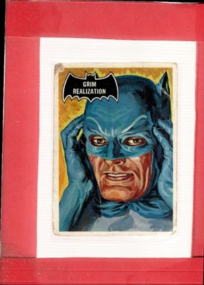 1966 Topps Batman Black Bat #7 Grim Realization F Fair ID:68045