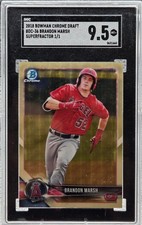 Marketplace image: 2018 Bowman Chrome SUPERFRACTOR 1/1 ~ BRANDON MARSH RC Card SGC 9.5 GEM MINT