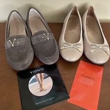 Vionic Womens Honor Hilo Suede Loafers and Spark Minna Ballet Size 6.5