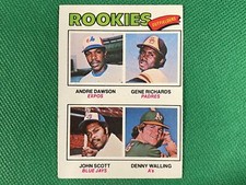 1977 Topps #473 Rookie Outfielders Andre Dawson Gene Richards Scott Walling RC