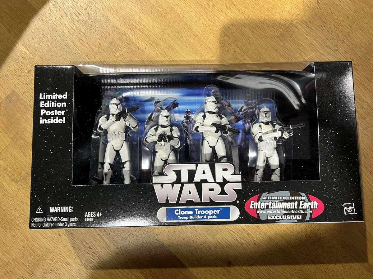 STAR WARS CLONE TROOPER TROOP BUILDER 4-PACK WHITE/DIRTY
