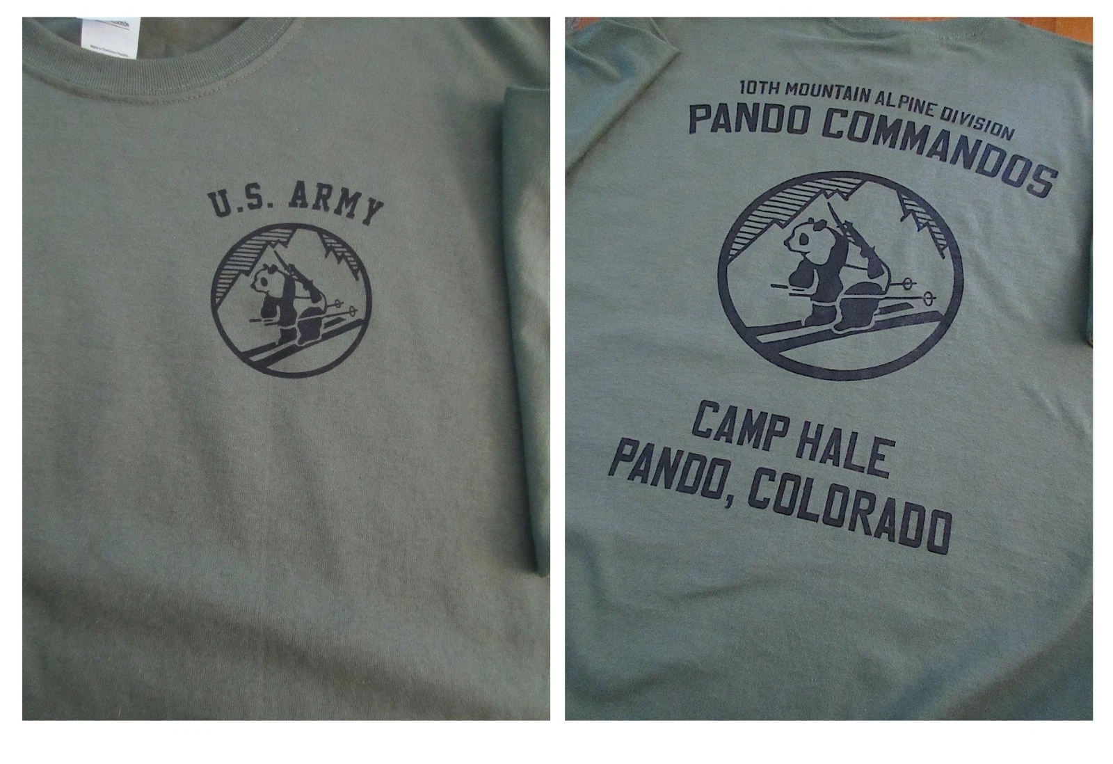 10TH MOUNTAIN Alpine PANDA COMMANDOS Camp Hale T-Shirt LARGE Army USA Printed
Opens in a new window