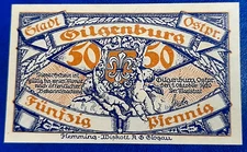 GILGENBURG (POLAND DĄBRÓWNO) NOTGELD 50 PFENNIG 1920 GERMANY BANKNOTE (31530)