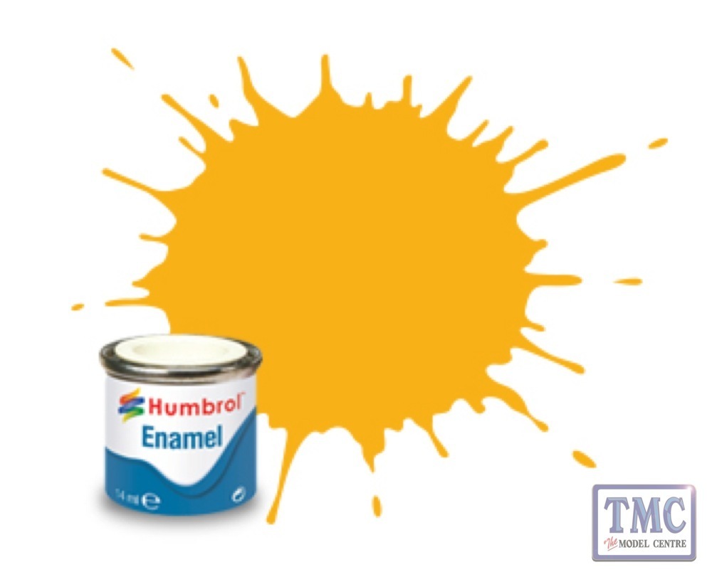 AA1674 Humbrol No 154 Insignia Yellow Matt Tinlet No 1 14ml
