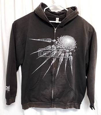 Tool Los Angeles CA  10000 Days Eyes  Skeleton Black Zip Hoodie 2X Rock Band