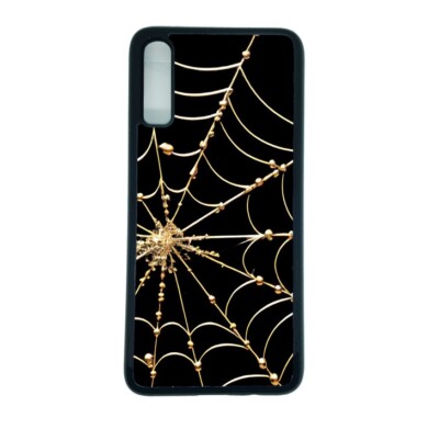 Spinnennetz Handyhülle für iPhone oder Samsung Silikon Seitenhülle WEB1