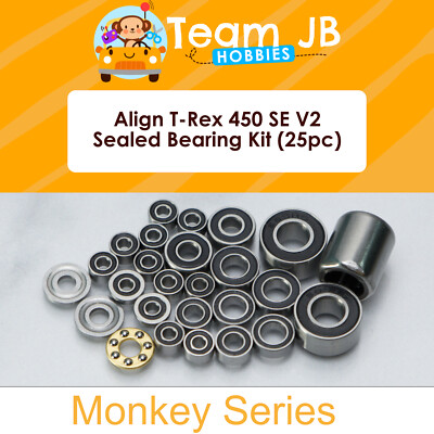 Align T-Rex 450 SE V2 - 25 Pcs Rubber Sealed Bearings Kit