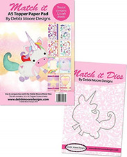 Match It DEBBI MOORE Design A5 Paper Pad N Die UNICORN 2-- 32 SHEETS
