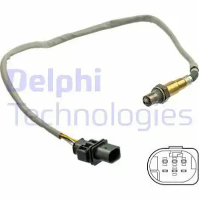 DELPHI ES21065-12B1 Lambdasonde - Breitband O2 Sensor, 660mm Kabel, Für VW Golf, Audi A4/A6