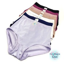 Lucii High Waist Light Tummy Control Full Coverage Satin Brief Girdle Panties