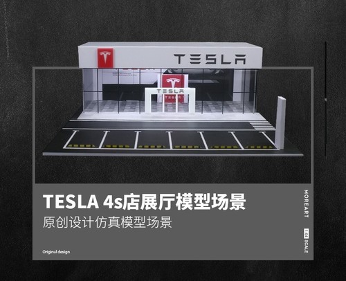 Diorama 1:64 Car Garage Model LED City Car Showroom Scene Display Building Model - Picture 71 of 102