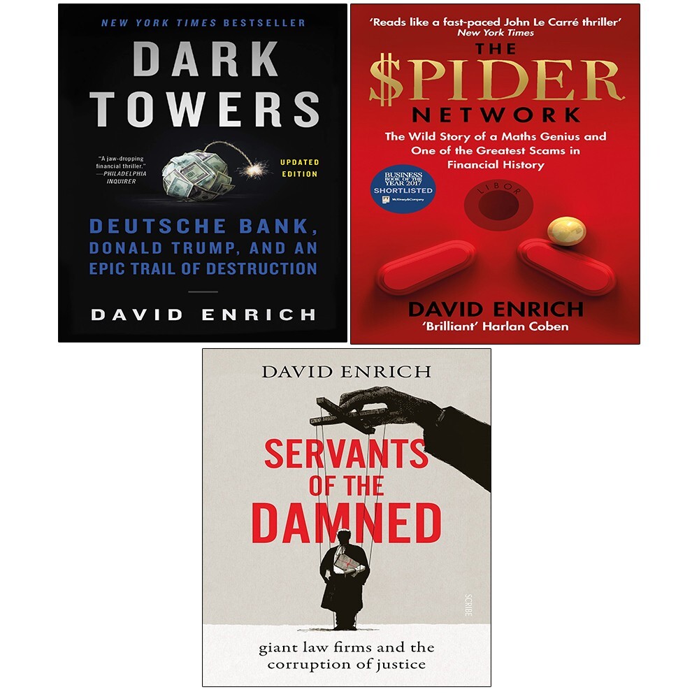 David Enrich Collection 3 Books Set Servants of Damned,Spider Network,Dark Tower