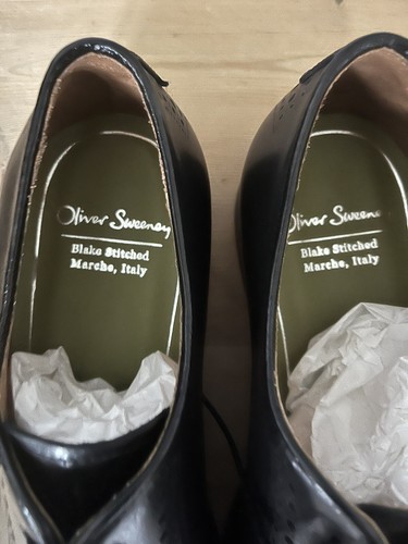 Oliver Sweeney Sassello Black Shoe Bnib Size 8 UK RRP £329 - Picture 2 of 14