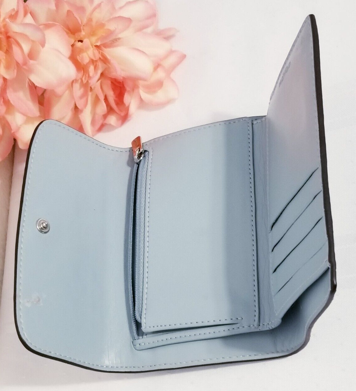 COACH NEW YORK PYTHON EMBOSSED CLEAR BLUE LEATHER… - image 3