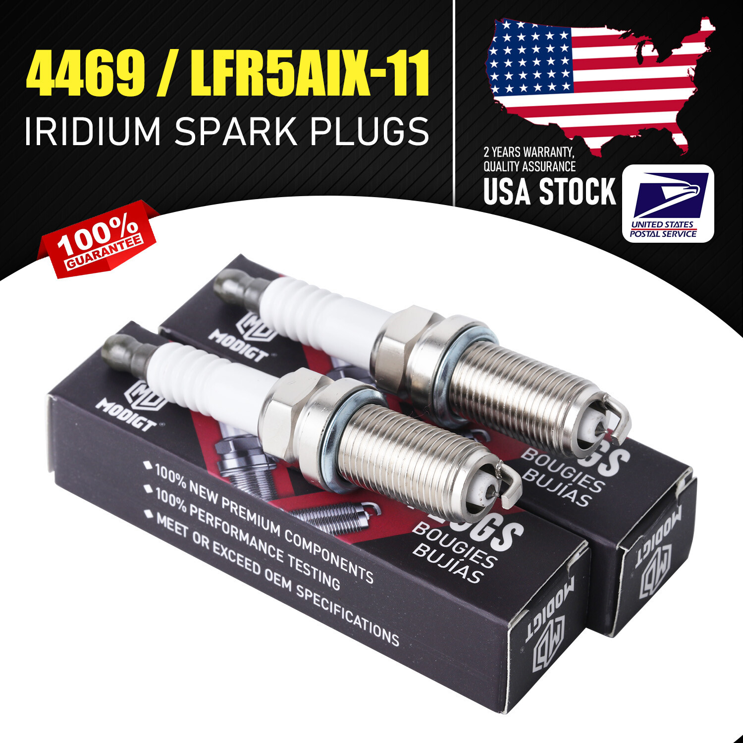 4 Pcs Premium OEM Replacement For NGK LFR5AIX-11 4469 Iridium IX Spark Plugs NEW