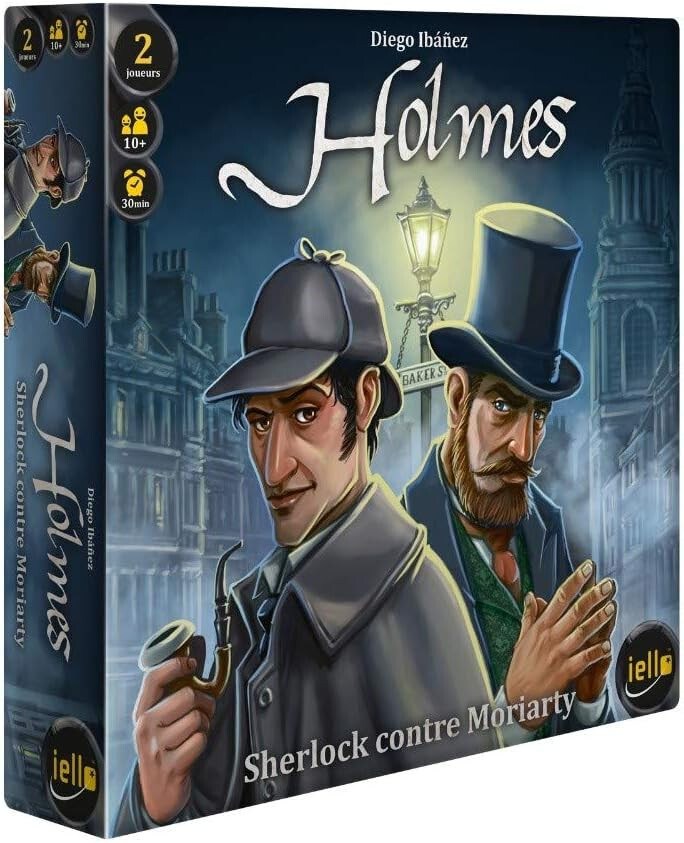Jeu de société HOLMES de stratégie à deux joueurs et cartes d'enquête Sherlock FR