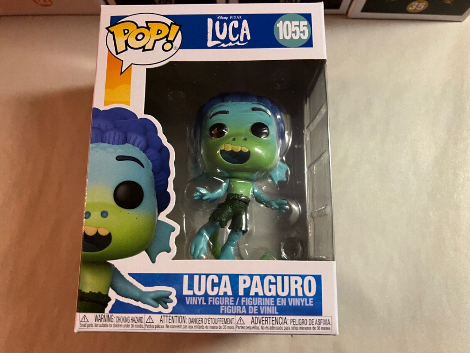 Funko Pop Disney Pixar Luca Paguro (Sea Monster) #1055 box damage Italy