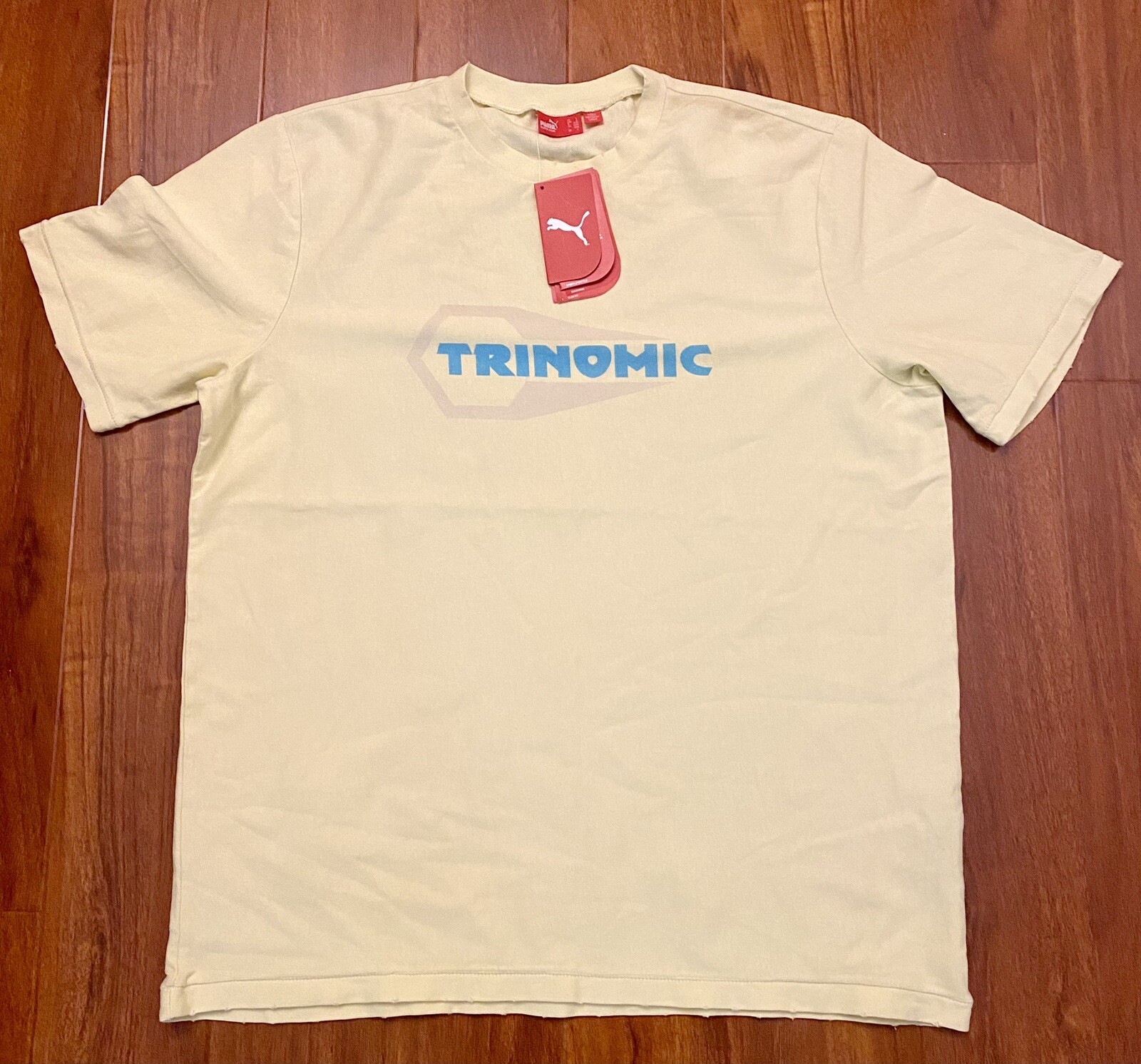 FILA Nuovo con etichetta! T shirt uomo Puma stile logo girocollo cotone taglia L verde