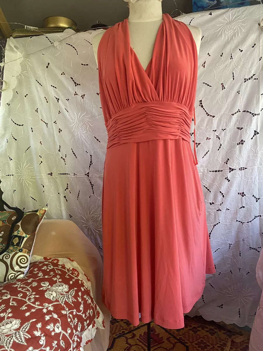 Salmon colour outlet dress