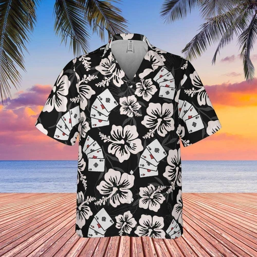 Poker Hawaiian Shirt, Gambling Casino Hawaiian Shirt
