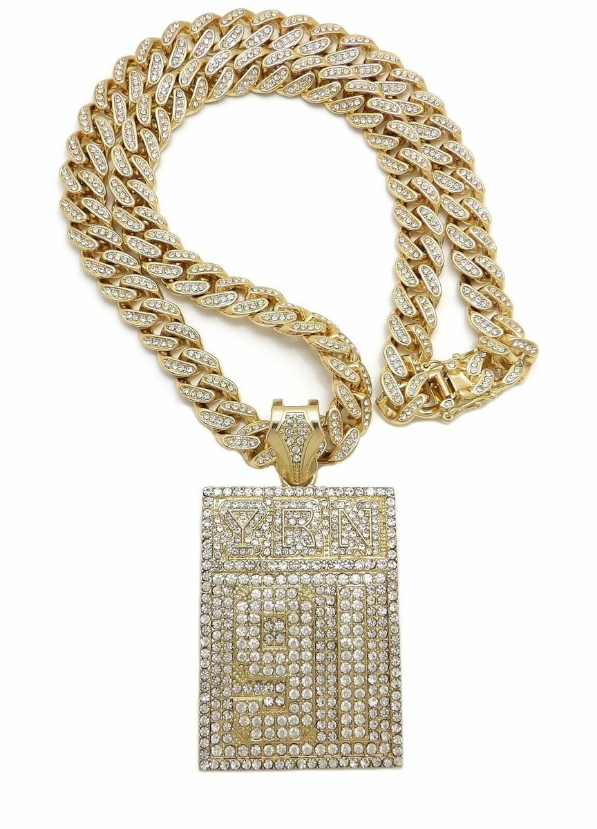ネックレス・ペンダント ROMANTINUER SN91 NECKLACE HIP HOP MIGOS YRN 91 PENDANT & ICED MIAMI CUBAN CUBIC