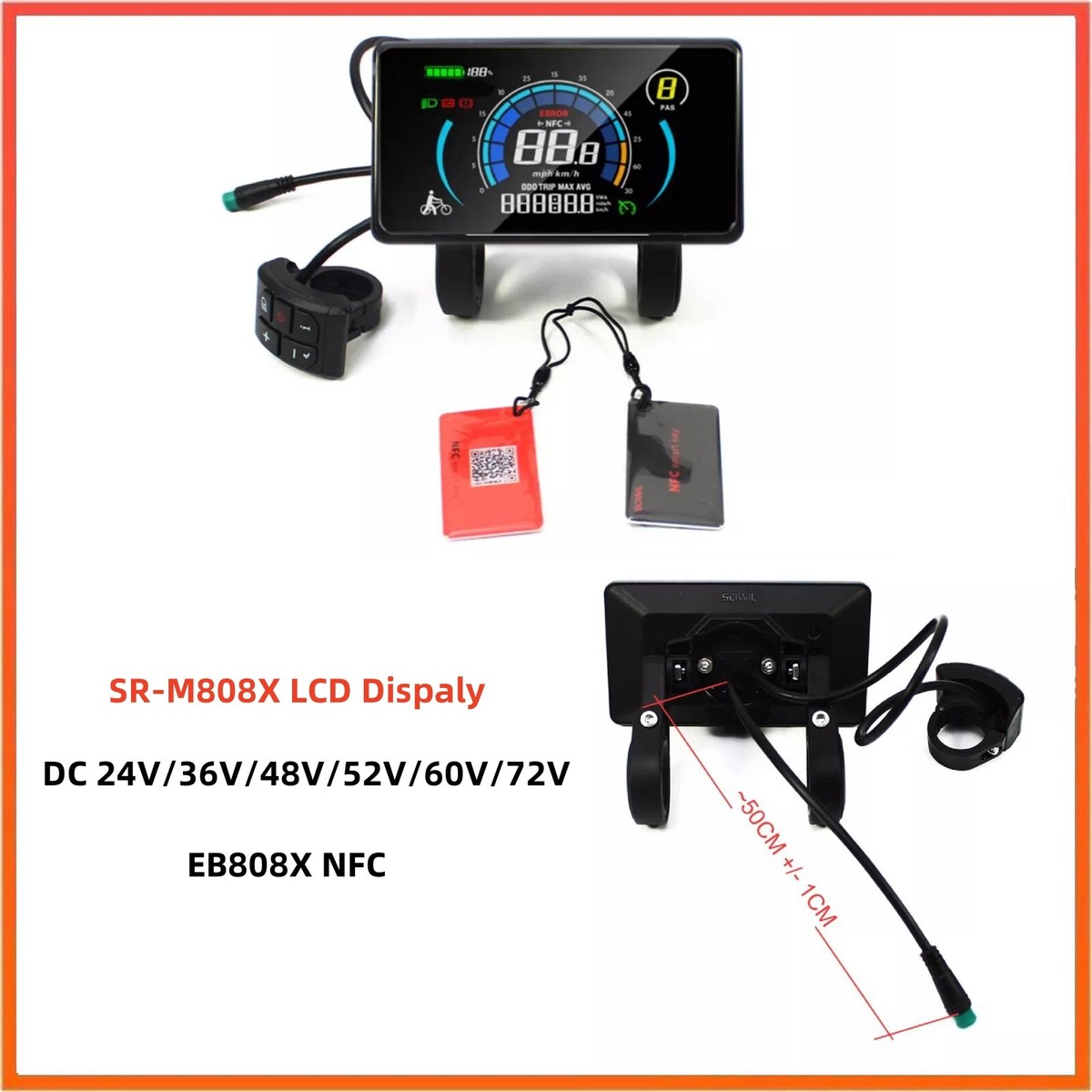 Kit Contrôleur 36V 500W + Afficheur LCD MR-100 Pour Vélo Électrique – SODIAL