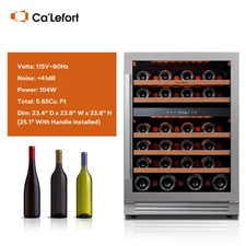 Ca'lefort 24" Built-in/Freestanding Wine Cooler Refrigerator Fridge 46 Bottles