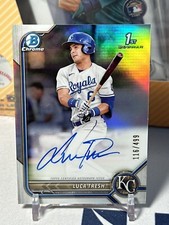 2022 Bowman Chrome Prospects Auto Refractor #CPA-LTS Luca Tresh /499 KC Royals