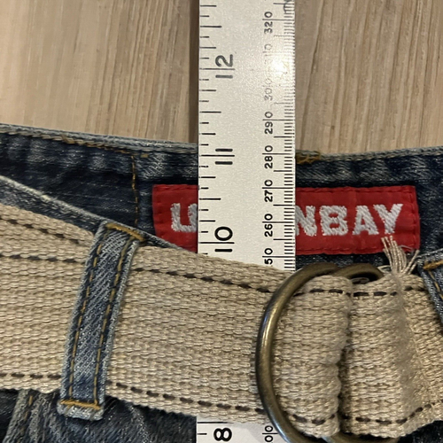 Union Bay Boys 10 Bronco Boot Cut Belted Relaxed Fit Jeans Distressed - Picture 12 of 15
