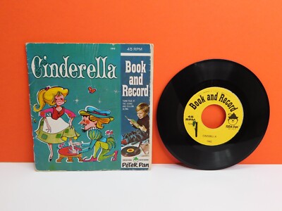 Cinderella Book & Record - Peter Pan Records #1942 Read-Along 45 RPM Vinyl Story
