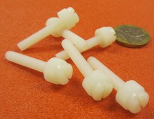 Slotted Nylon Thumb Screw, 10-32 x 1.00" Length, 13/32" Head Dia, 100 Pc