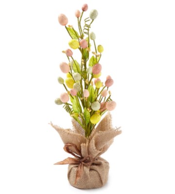  Speckled Egg Burlap Tree Easter Decor Spring Decoration