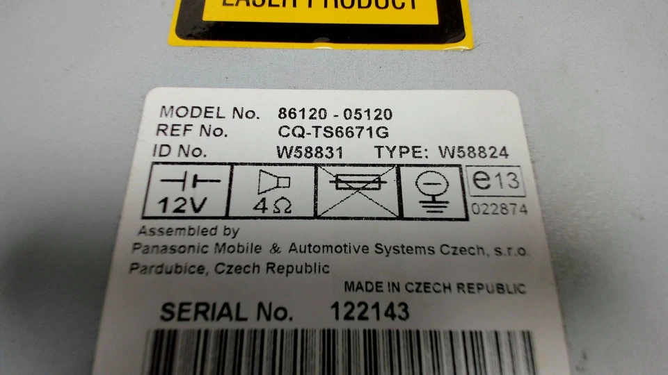 Radio ( Ohne Codekarte ) Toyota Avensis 1.8 Vvt-i Combi T25 12 Monate Garantie - Bild 4 von 4