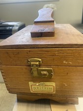 Griffin Shinemaster Shoe Shine Box Wooden Dovetail Vintage Art Deco Cobbler MCM
