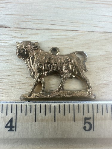 Bull Durham Tabak 14K Gold bespielt Metall Werbung Charm nur
