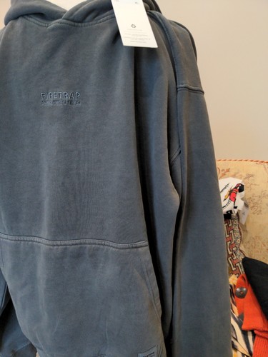 Firetrap Greypullover Hoodie Hoody Size XL BNWT - Picture 3 of 8