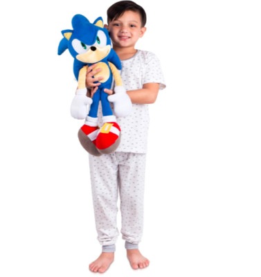 Hedgehog Sonic Super Soft Plush Pillow Cuddle Buddy Toy Children Snuggle Up Gift